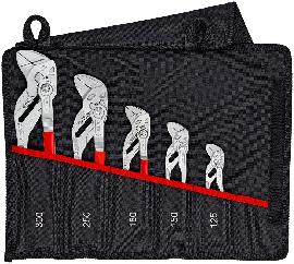 KNIPEX Zangenschlüssel-Set 00 19 55 S4 5-teilig Rolltasche Produktbild