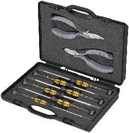 KNIPEX Werkzeug-Sortiment 00 20 18 ESD 8-teilig Kunststoffbox Produktbild