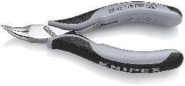 KNIPEX Greifzange Elektronik ESD Backen flachrund gebogen 115mm Produktbild