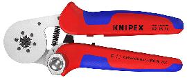KNIPEX Selbsteinstellende Crimpzange für Aderendhülsen mit Seiteneinführung mit Mehrkomponenten-Hüllen verchromt Produktbild