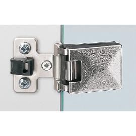 Hettich Möbel-Glastürscharnier, ET 5150 Z, 69934, 180°, Zinkdruckguss matt vernickelt Produktbild