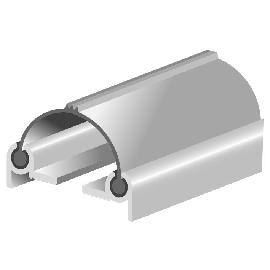 ELLEN Fingerschutz DNP,vorgebohrt,2.500mm,weißaluminium Produktbild