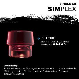 SIMPLEX Schlagkopf für Schonhammer , Plastik, hart Produktbild