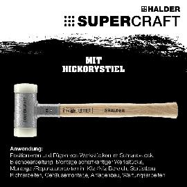 SUPERCRAFT-Schonhammer, mit schwingungsdämpfendem, ergonomisch geformtem und lackiertem Hickorystiel Produktbild