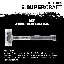 SUPERCRAFT-Schonhammer, mit ergonomisch geformtem, rutsch- und bruchsicherem 3-Komponentenstiel Produktbild