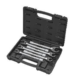 GEDORE KL-4077-10 K Gelenk-Ringschlüsselsatz, offen, 150 mm Produktbild