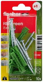 fischer Regalbefestigung RB Green,8x40mm,m.Schraube,Kunststoff,VE 10 Produktbild