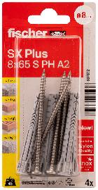 fischer Spreizdübel SX Plus S A2 Kunststoff,8x65,VE 4 Produktbild