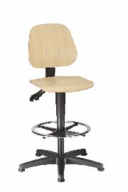 BIMOS Arbeitsstuhl mit Fußring und Gleitern, Unitec 3 Produktbild