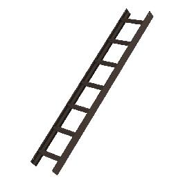 GÜNZBURGER STEIGTECHNIK Dachleiter 7 Sprossen, Aluminium, B 330mm, L 1960mm, braun Produktbild