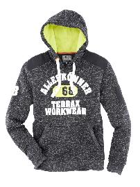 TERRAX Workwear Strickfleecehoody Gr.S m elange/lime Neutrale Produktlinie Produktbild