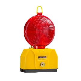 WEMAS TL-Warnleuchte 2000/180 rot 2, Geh äuse gelb mit Halter Produktbild