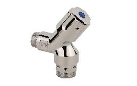 KIRCHHOFF GA-Wandventil kurz, 1/2"AG x 3/4"AG, mit Rückflussverhinderer/ Rohrbelüfter Produktbild