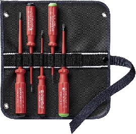 PB Schraubendreher-Satz VDE 5543.SU SL GY in Rolltasche Classic Swiss Tools Produktbild