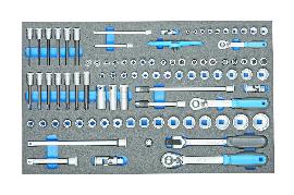 GEDORE 2005 CT4-U-20 Steckschlüssel-Satz 1/4"-3/8"-1/2" in Check-Tool-Modul, 91-teilig Produktbild