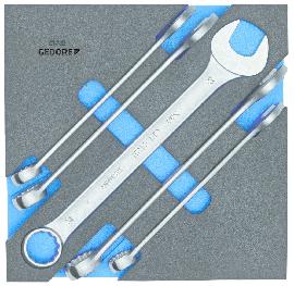 GEDORE 1500 CT2-7-32 Ring-Maulschlüssel-Satz in Check-Tool-Modul Produktbild