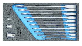 GEDORE 1500 CT1-7 RA Satz Maulschlüssel mit Ringratsche in Check-Tool-Modul Produktbild