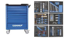 GEDORE WSL-L-TS-190 Werkzeugwagen workster smartline mit 190-teiligen Werkzeugsortiment Produktbild