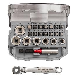 GEDORE R49005023 Steckschlüssel-Satz 1/4" 6-13mm +Bits 23-teilig Produktbild