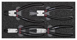 GEDORE R22150017 Sicherungsringzangensatz 2/6 CT-Modul 4-teilig Produktbild