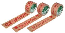 IKS Papier-Warnband "Vorsicht Glas" 50mx50mm Produktbild