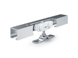 GEZE Schiebetürbeschlag mit Laufschiene Rollan 40 NT, Aluminium Produktbild