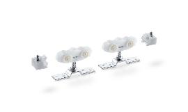 GEZE ZT-Doppelrollenwagen, mit Aufhängeschraube, Rollan 40 NT, Kunststoff, w lackiert Produktbild