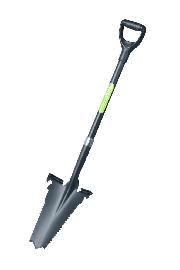 FREUND Wurzelspaten 69870 mit Stahlrohrstiel und Kst.-D-Griff Produktbild