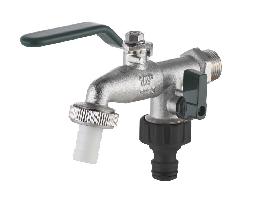 floraworld Dpl.-Kugel-Auslaufhahn1/2" m.Stecksystem Produktbild