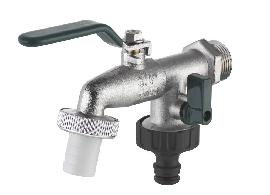 floraworld Dpl.-Kugel-Auslaufhahn3/4" m.Stecksystem Produktbild