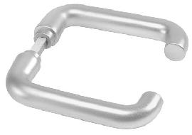 AMF Türdrückerpaar U-Form 475 G rd.Form, 18mm Führung Leichtmetall silberfarbig Produktbild