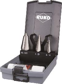 RUKO Blechschälbohrersatz HSS in Rosekass. Produktbild