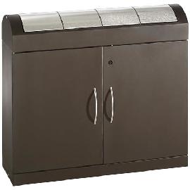 stumpf Wertstoffsammler TD4x45 l 975x1100x320mm braun-V2A Produktbild