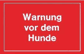 Neutral Warnschilder, Warnung vor dem Hunde, rot Produktbild