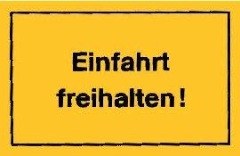 Neutral Verbotsschilder, Einfahrt freihalten, gelb Produktbild