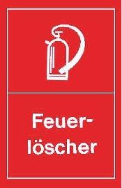 Neutral Hinweisschild, Feuerlöscher, rot Produktbild
