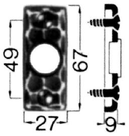 HS ROWE Drücker-Rosette Nr.282 Ei Rowe Produktbild