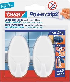 tesa Powerstrips Haken Large Classic weiss Produktbild