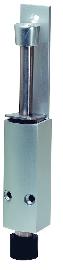 KWS Türfeststeller 1222,Hub 60mm, silberfarben, einbrennlack. Produktbild
