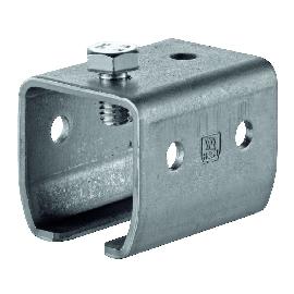 HELM Schiebetor-Übersteckmuffe, 1504, mit oberer Konterschraube, Stahl Produktbild