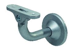 KWS GA-Handlaufstütze, 4513, mit flacher Auflage, Aluminium, silber einbrennlackiert Produktbild