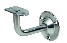 KWS GA-Handlaufstütze, 4525, mit flacher Auflage, Stahl, silber einbrennlackiert Produktbild