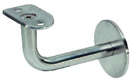 KWS GA-Handlaufstütze, 4571, mit flacher Auflage, Stahl, silber einbrennlackiert Produktbild