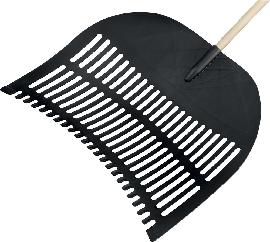 FLORA Laubschaufel 70 x 60 mm PP schwarz , Dülle 28 mm Produktbild