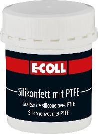 E-COLL Silikonfett mit PTFE farblos, Lebensmitteleignung, 80g Dose Produktbild
