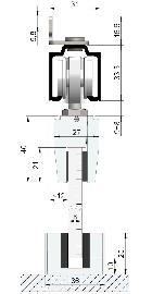 HELM OT-Abdeckkappe,für Laufprofil, Aluminium, silberfarbig eloxiert Produktbild