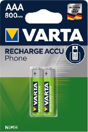 VARTA Phonepower Accu T398 Mico/AAA/HR03,800mAh Produktbild