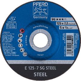 PFERD Schruppscheibe E 125x7,2x22,23 mm Leistungslinie SG STEEL für Stahl Produktbild