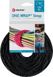 VELCRO Klettkabelbinder ONE-WRAP Strap 2 0 x 200mm, schwarz 100 Stück Produktbild