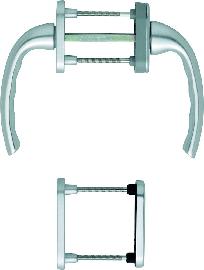 HOPPE FTT-Griffgarnitur, PZ, Tôkyô 0710RH/66N, TS 63-68, N 12, ALU naturfarbig Produktbild